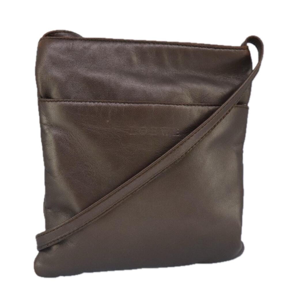 LOEWE Shoulder Bag Leather Bronze